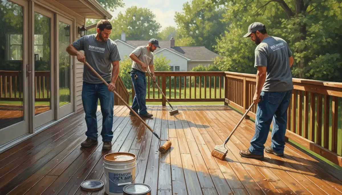 Deck sealing service in Baltimore, MD protects wood from rain, humidity, and sun damage