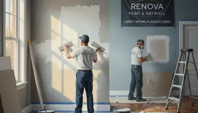 Baltimore, MD drywall repair for cracks, holes, and moisture damage by professional painters
