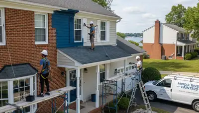 Baltimore, MD painting contractor on an area service page for professional residential and commercial painting