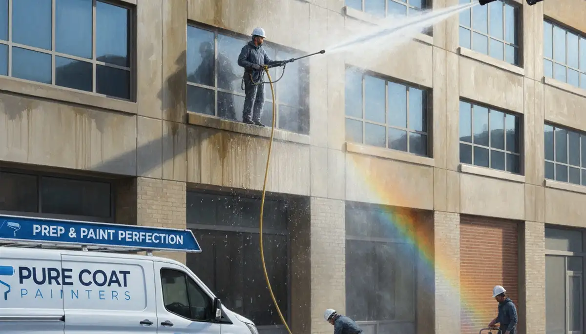 Pressure cleaning service in Baltimore, MD for removing mildew, salt buildup, and grime from exterior surfaces